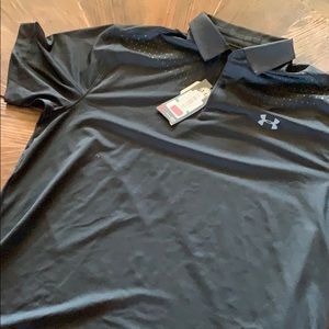 Men’s black golf shirt